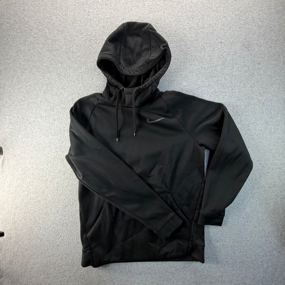 Nike Dri-FIT Mens Black Pullover Scuba Hoodie Sweatshirt Size Medium 0966